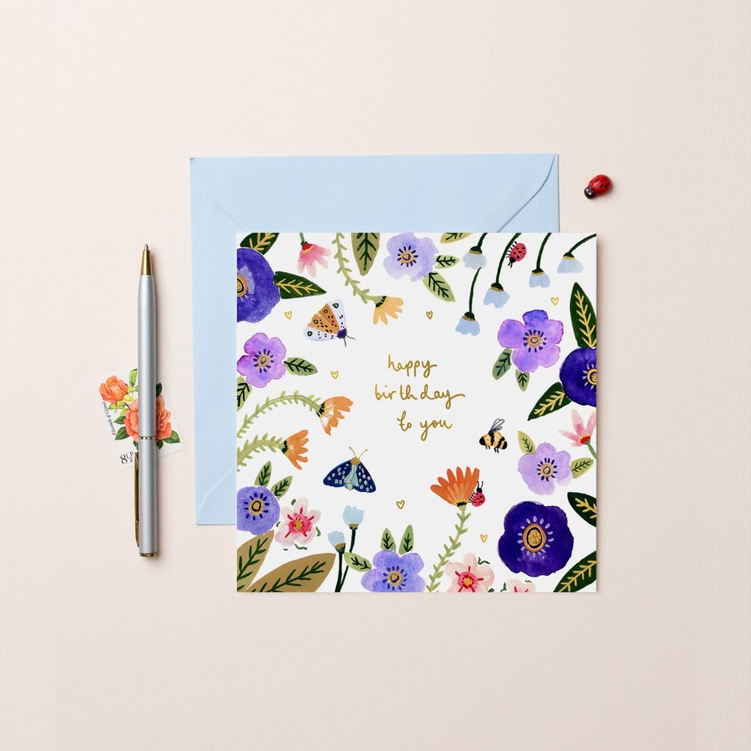 Anemone Birthday Card