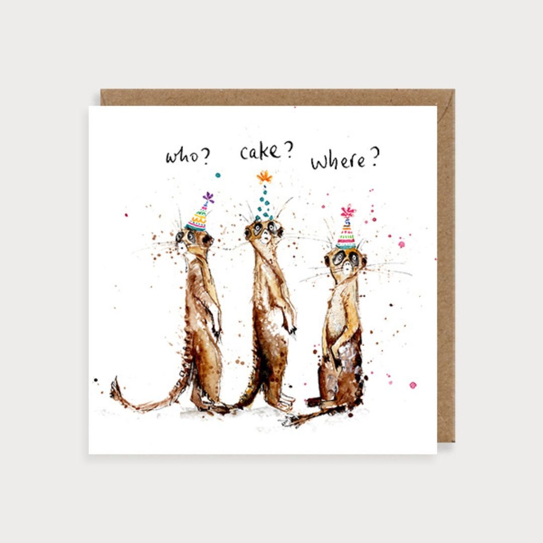 Three Meerkats Birthday Card