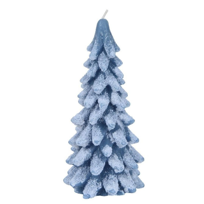 Christmas Tree Candle - Blue Glitter