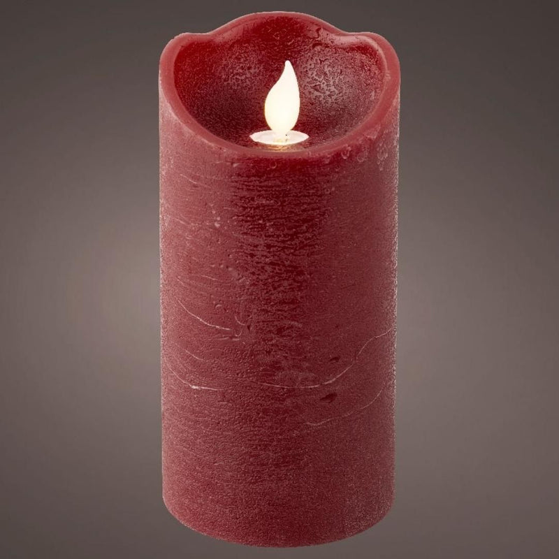 LED Wax Waving Christmas Candle - Red