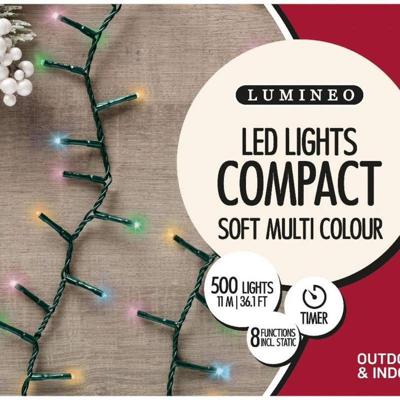 LED Compact Christmas Lights - Multi Colour