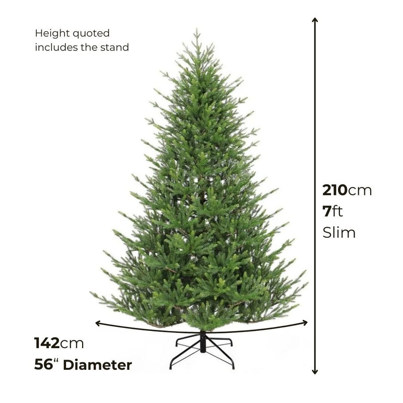 7ft Slim Rosemere Balsam Artificial Christmas Tree