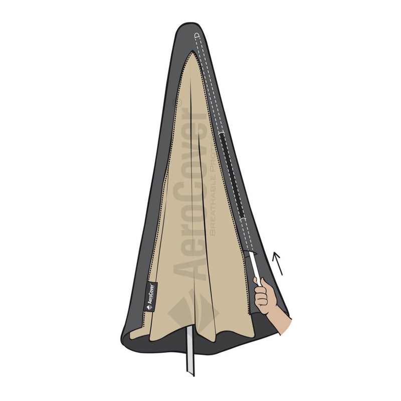 AeroCover Free Arm Parasol Protective Cover 250x55/60cm