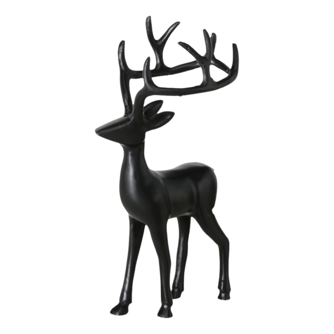 Reindeer Figurine Black