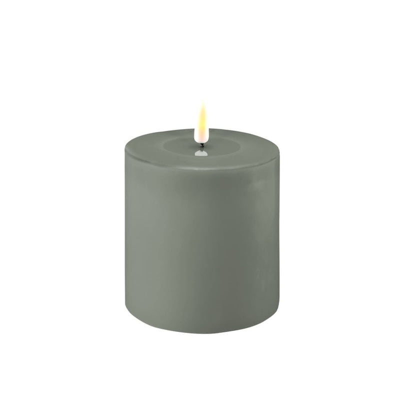 LED Candle Salvie Green 10x10cm
