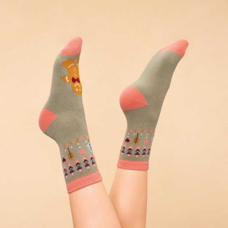 Knitted Socks - Gingerbread