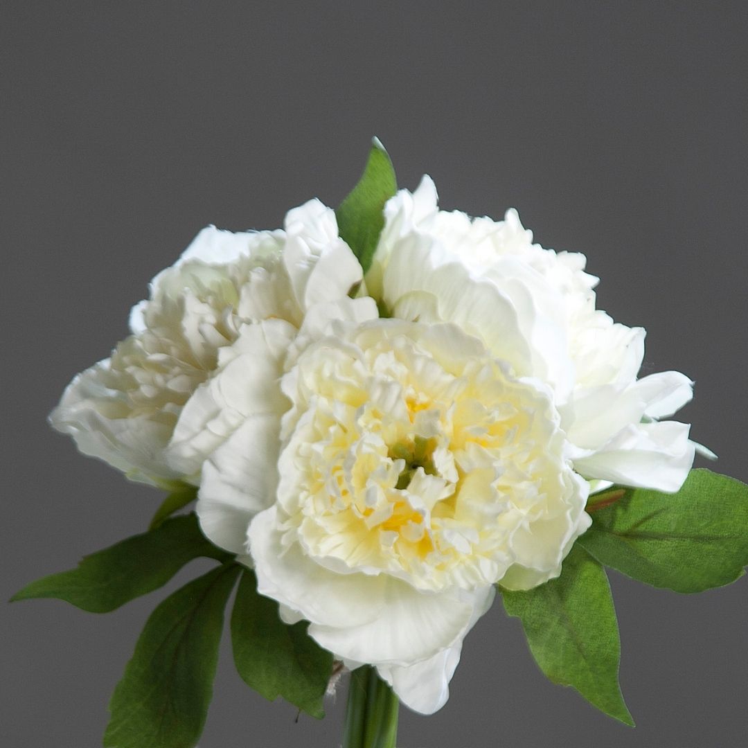 Artificial Peony Bouquet Cream - 26cm