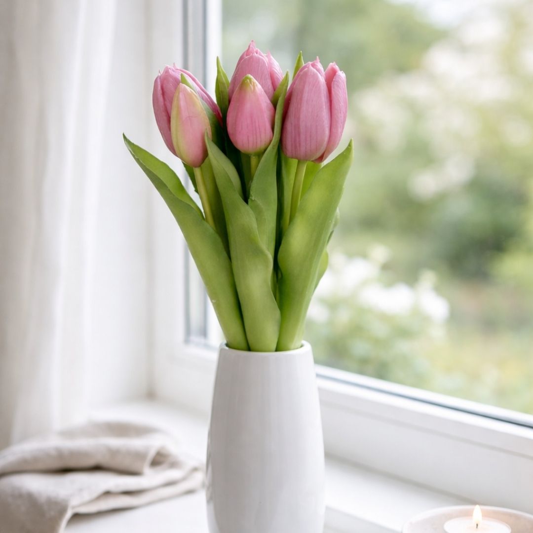 Artificial Tulip Bunch Fuchsia - 31cm