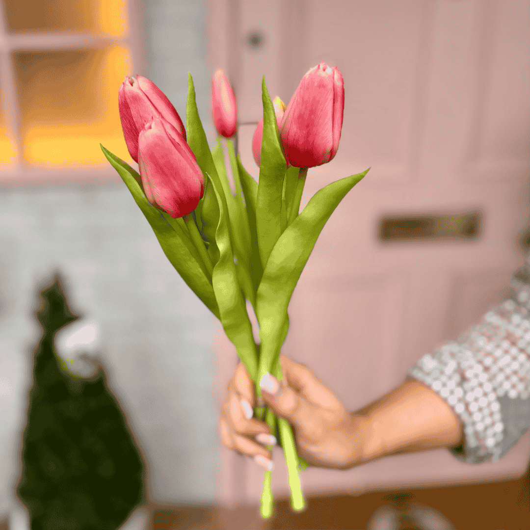 Artificial Tulip Bunch Pink