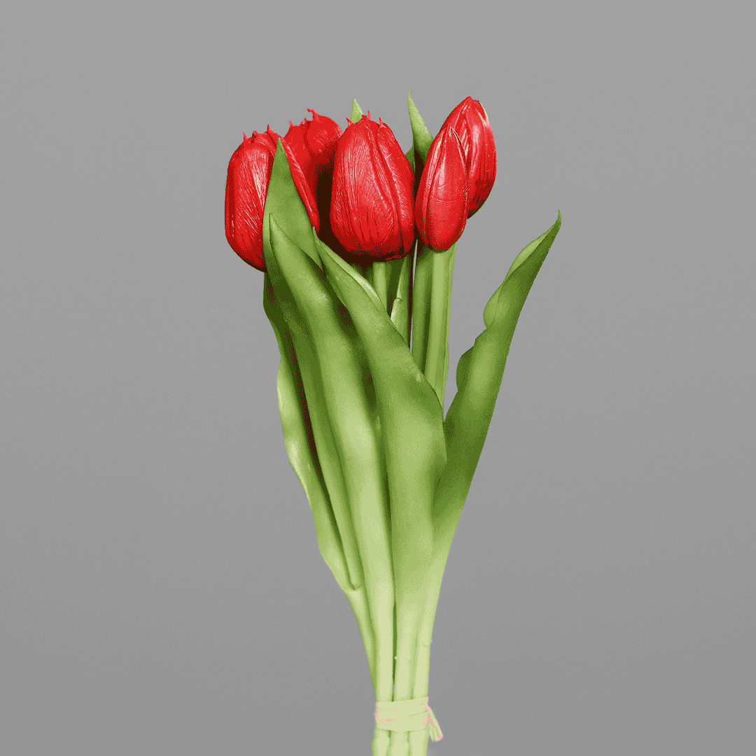 Artificial Tulip Bunch Red