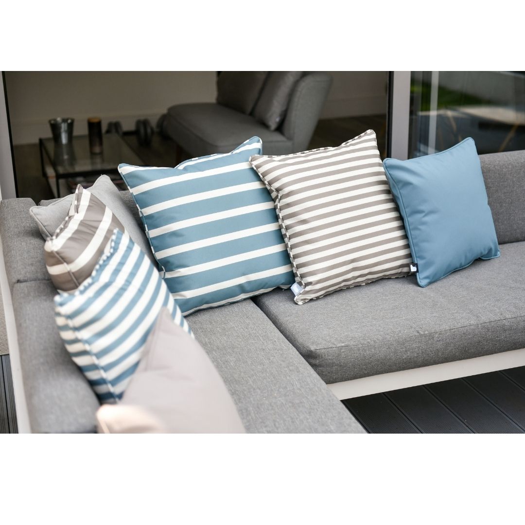 B Cushion Awning Stripe - Sea Blue