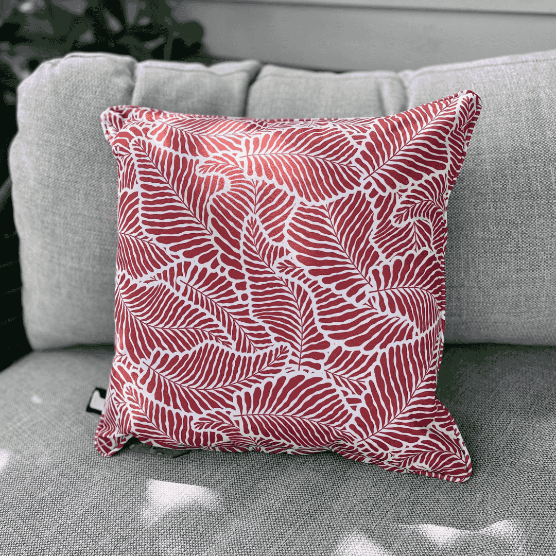 B Cushion Oasis Leaf - Marsala