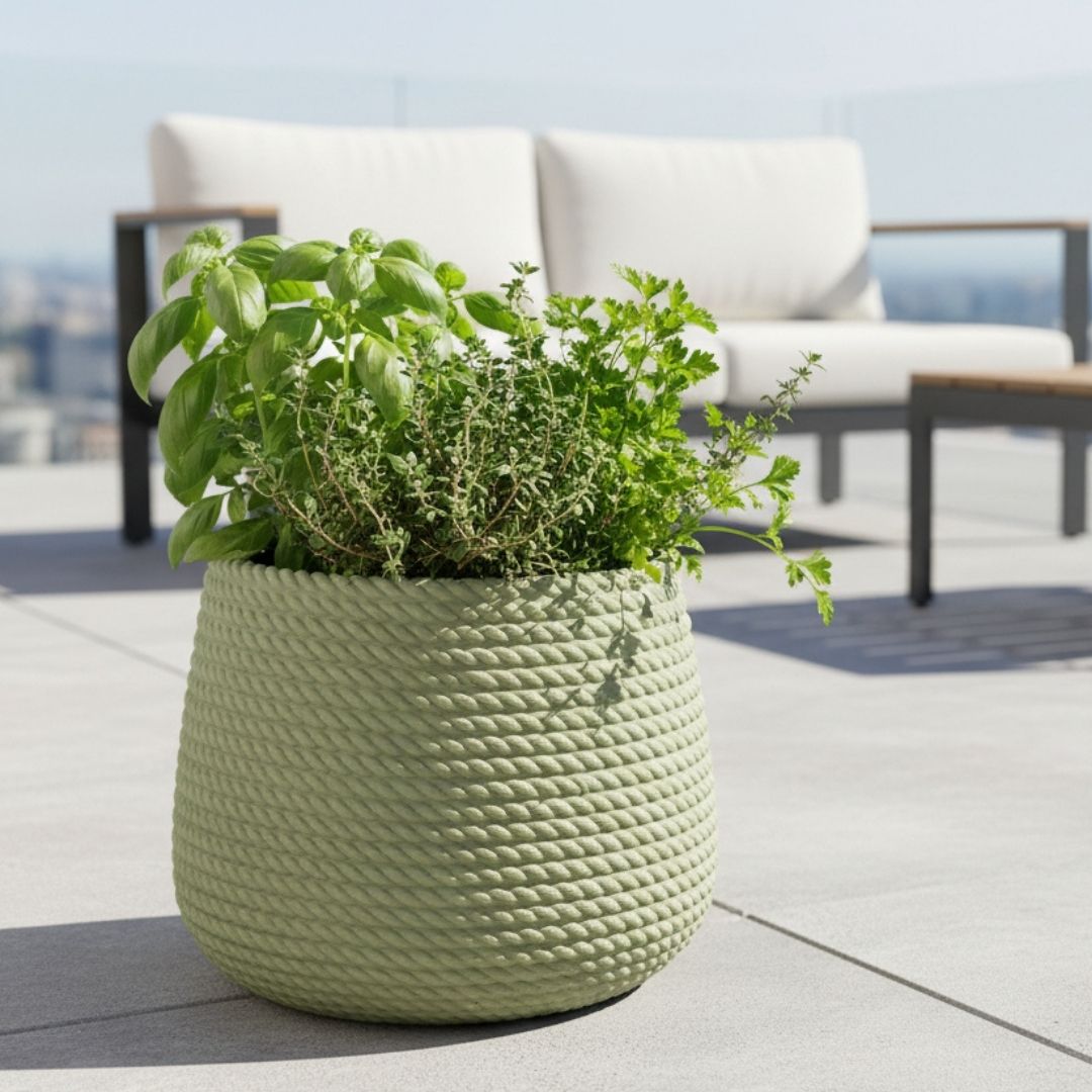 bali plant pots Bali Basel Pot Corda Off White – Italian Indoor Outdoor Planter