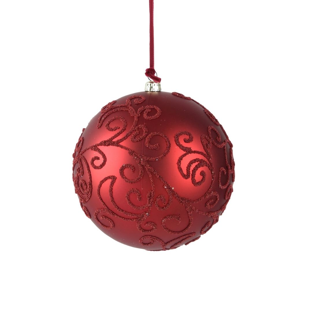 Christmas Bauble Oxblood Matte 20cm