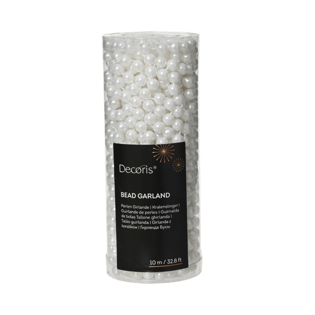 Christmas Bead Garland Winter White