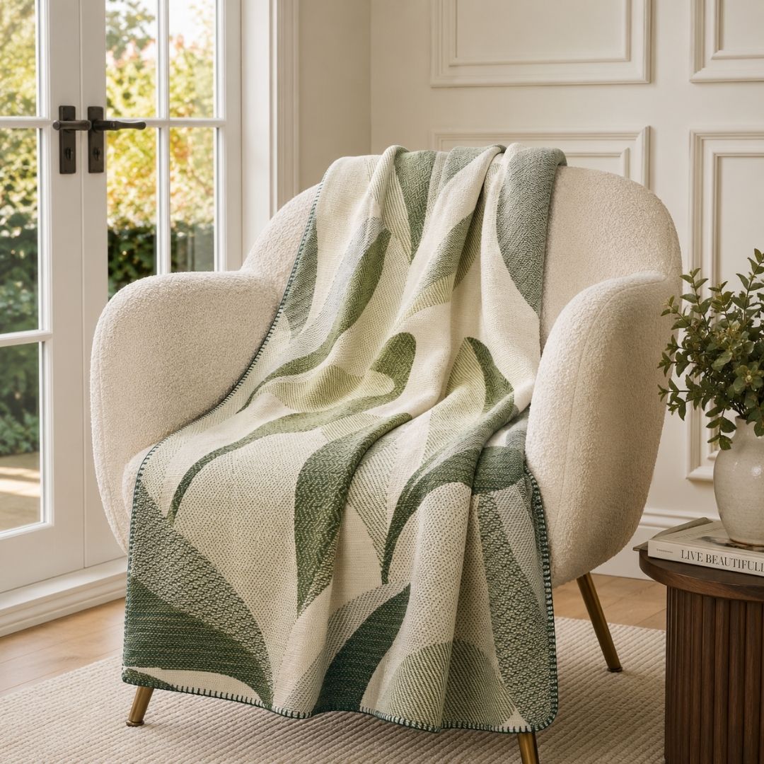 Forest Leaves Throw Blanket