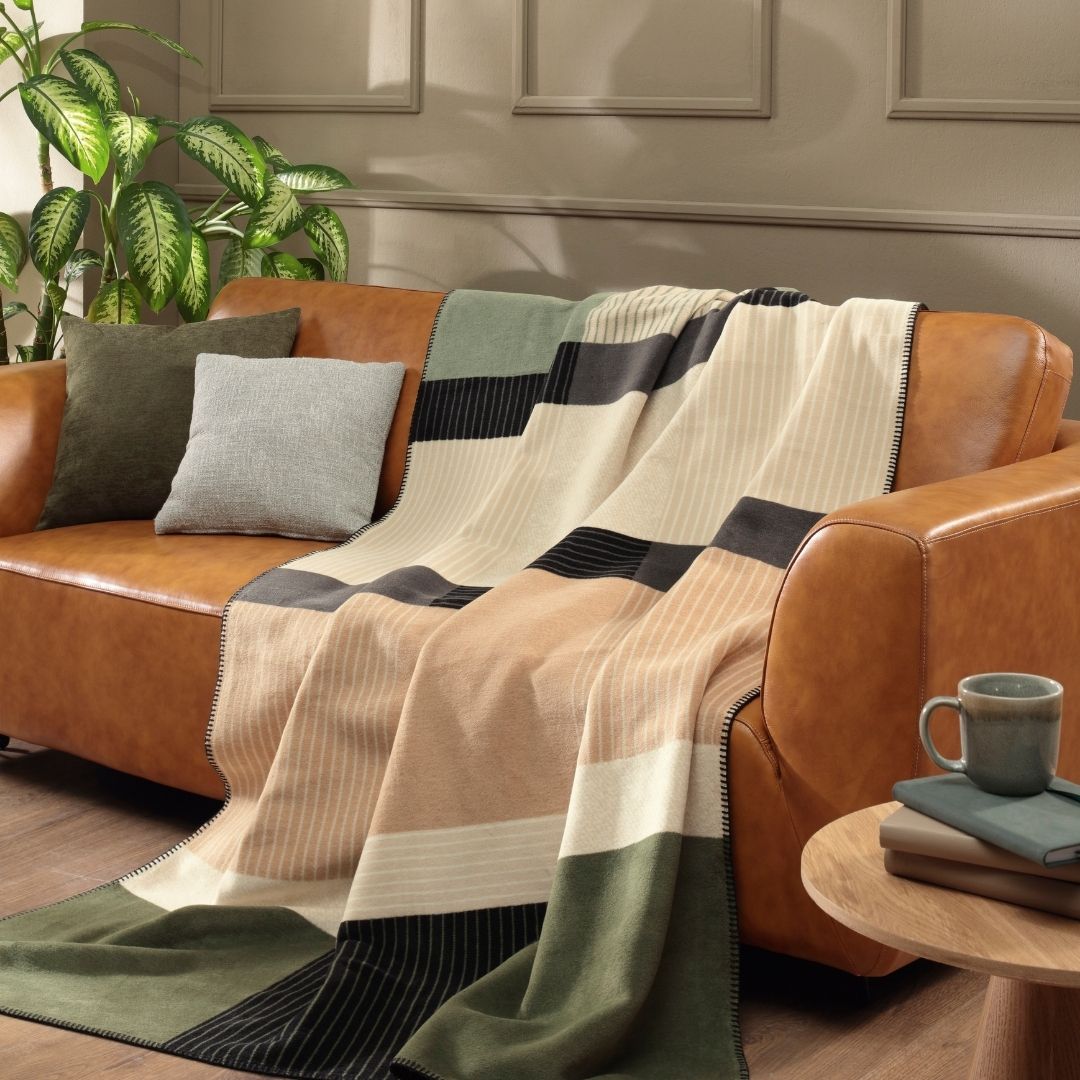Land Check Throw Blanket