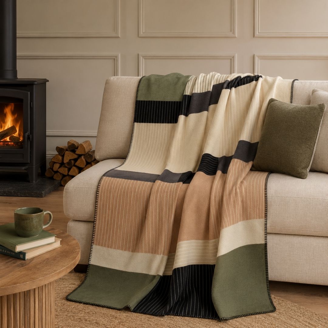Land Check Throw Blanket