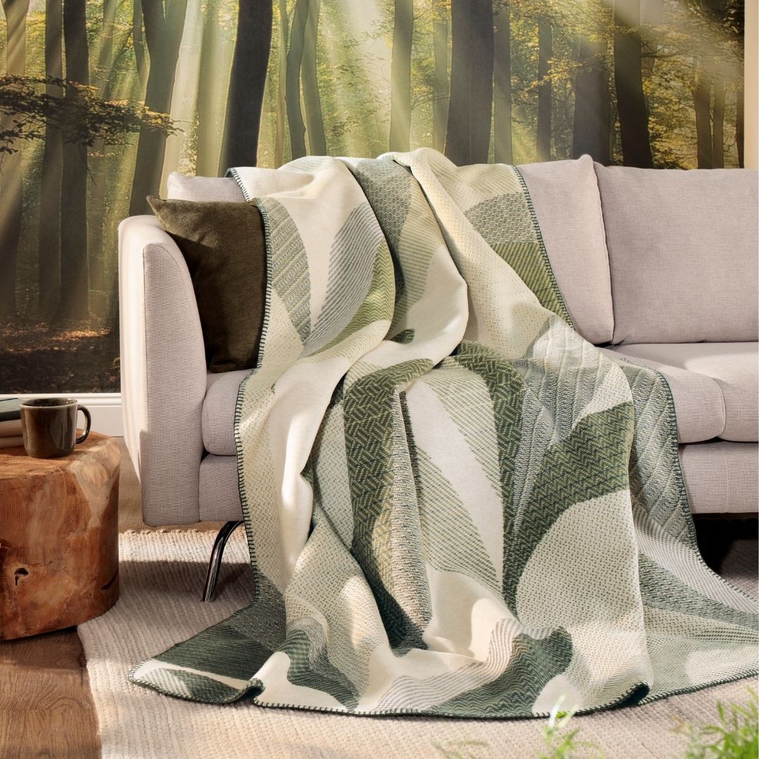Forest Leaves Throw Blanket
