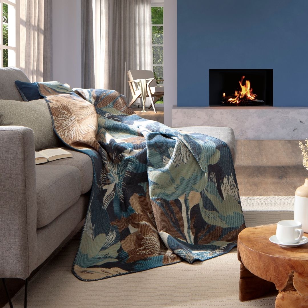 Winter Flora Throw Blanket