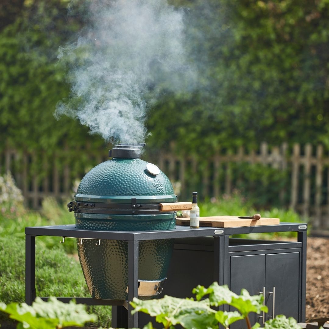 Big Green Egg Charcoal BBQ - Large Modular Nest & Expansion Cabinet Bundle