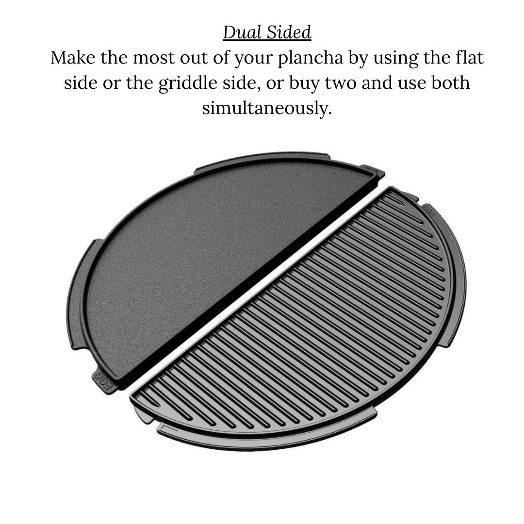 Big Green Egg Half Moon Cast Iron Plancha Griddle