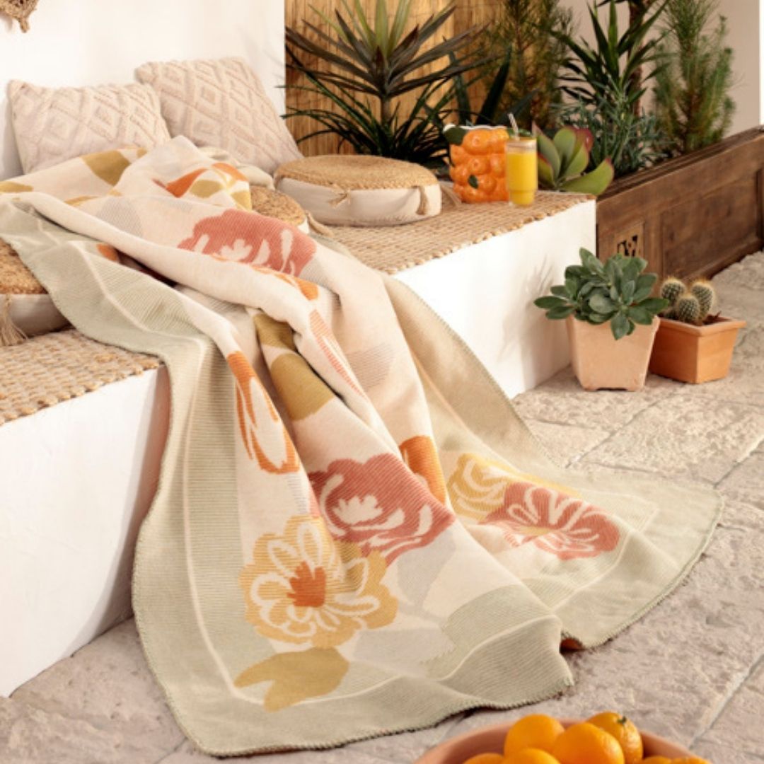 Bloom Frame Throw Blanket