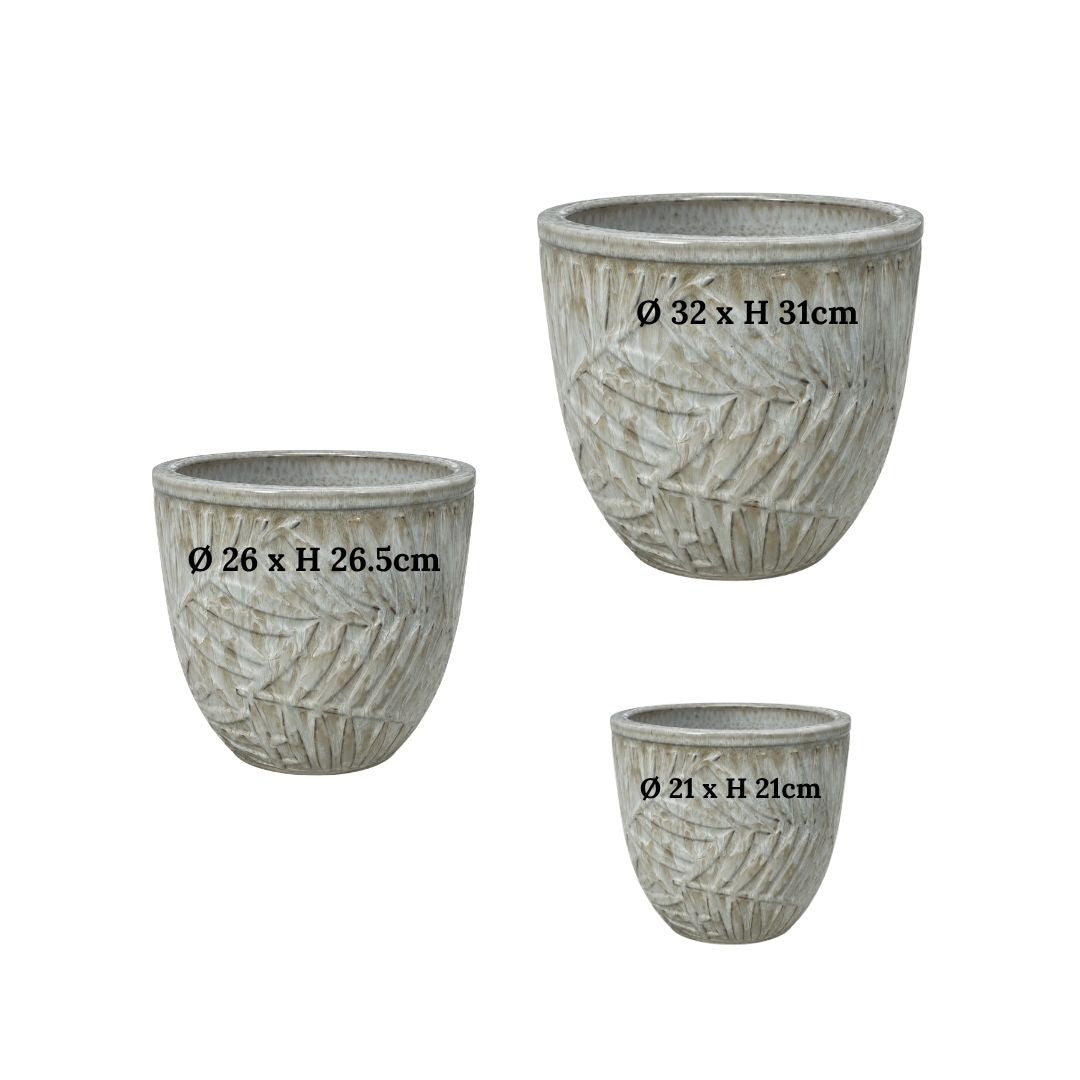 Glazed Pot Bocage - Lichen
