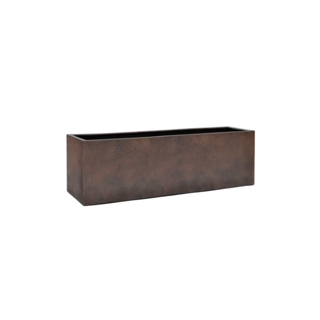 Box Planter Rust Brown