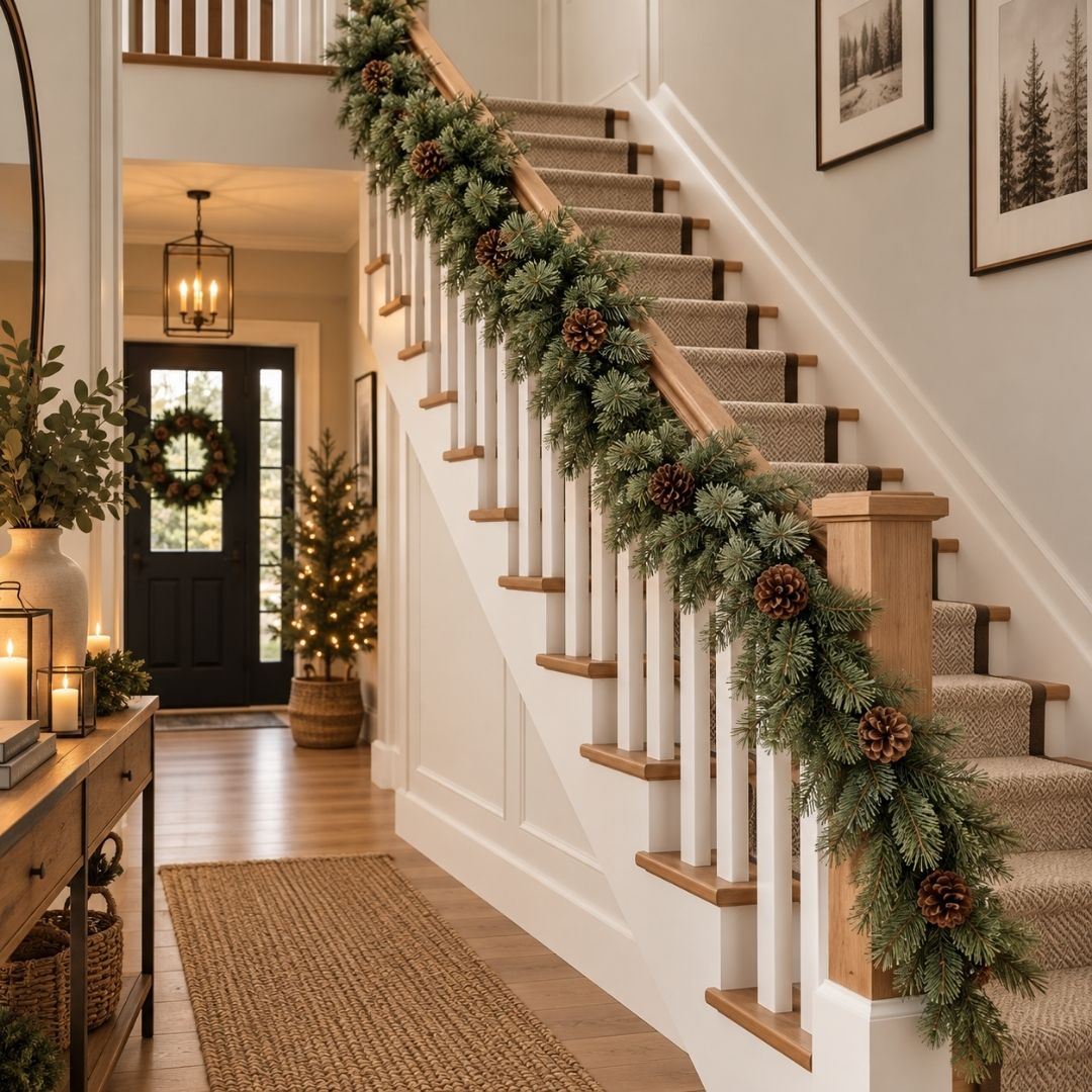 Christmas Garland 9ft Cashmere Pine Cone