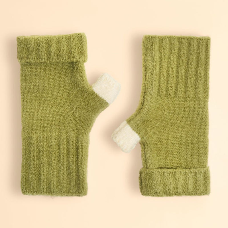 Cassia Wrist Warmers - Sage