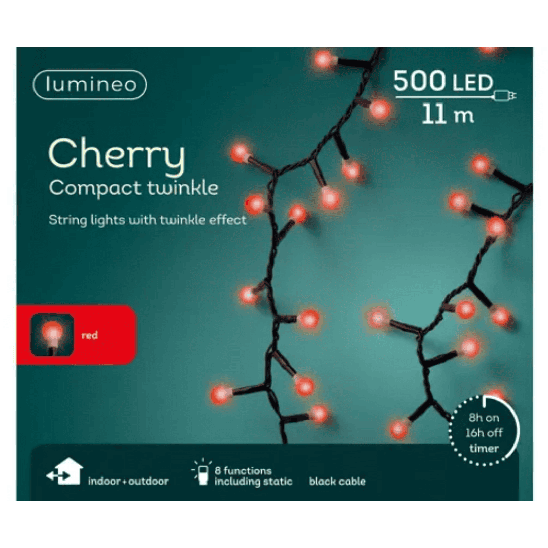 Christmas Lights LED Cherry Red 500 Bulbs