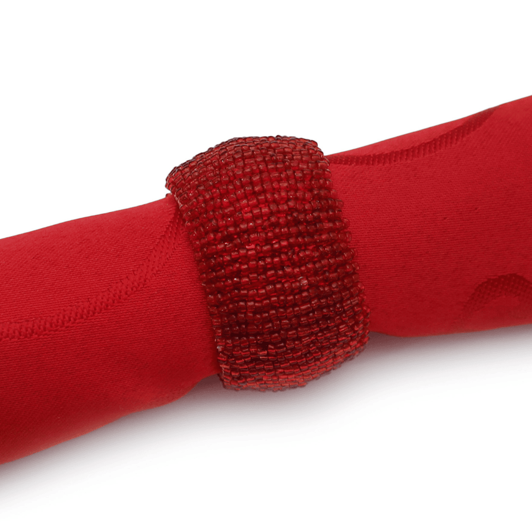 Christmas 'Bliss' Napkin Ring - Red