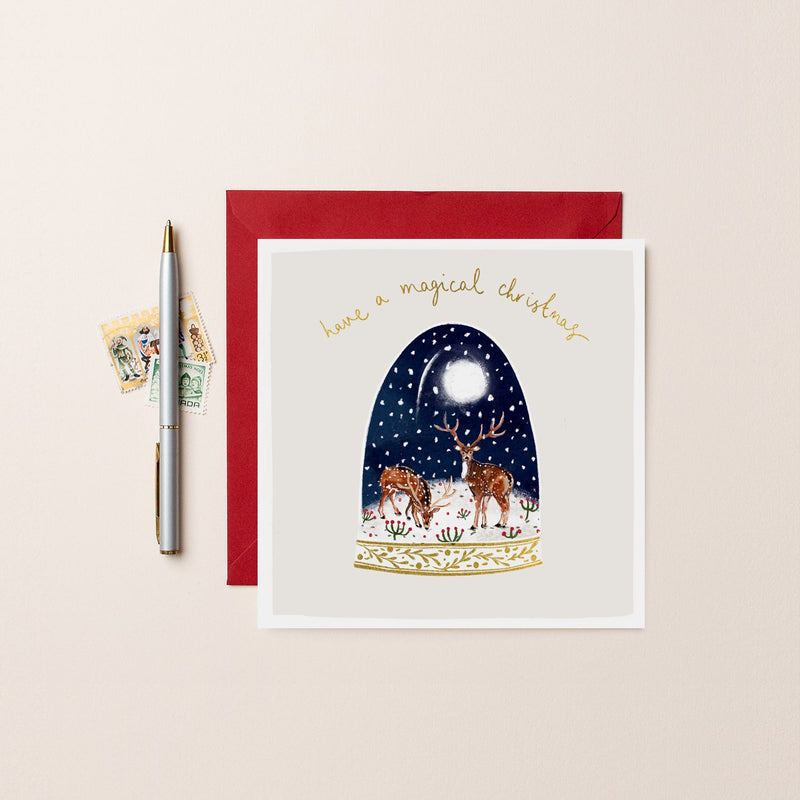 Christmas Card Have a Magical Christmas Snow Globe