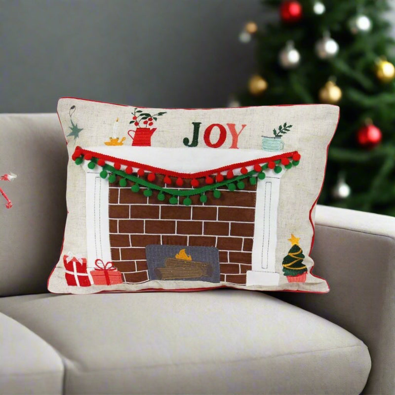 Christmas Cushion - Christmas Mantel