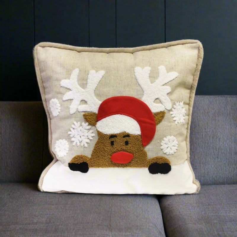 Christmas Cushion Snuggly Deer