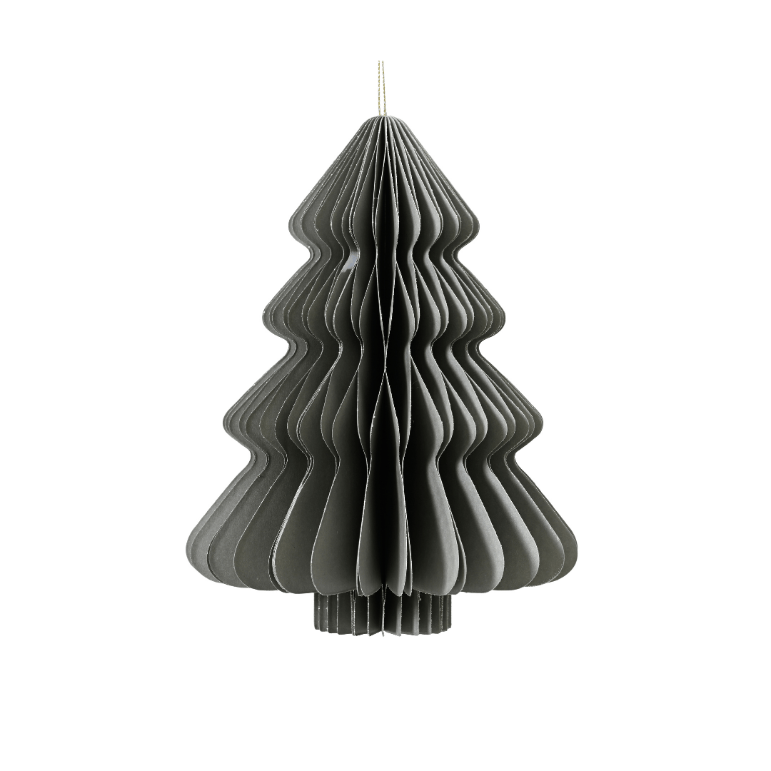 Christmas Decoration Paper Tree - Grey 40cm