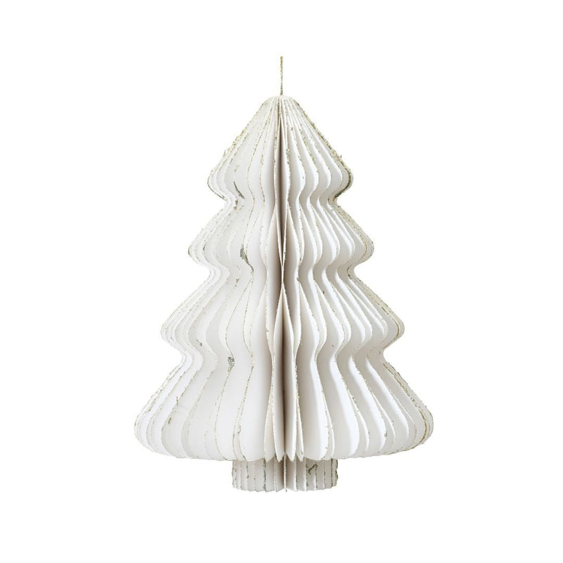 Christmas Decoration Paper Tree - White