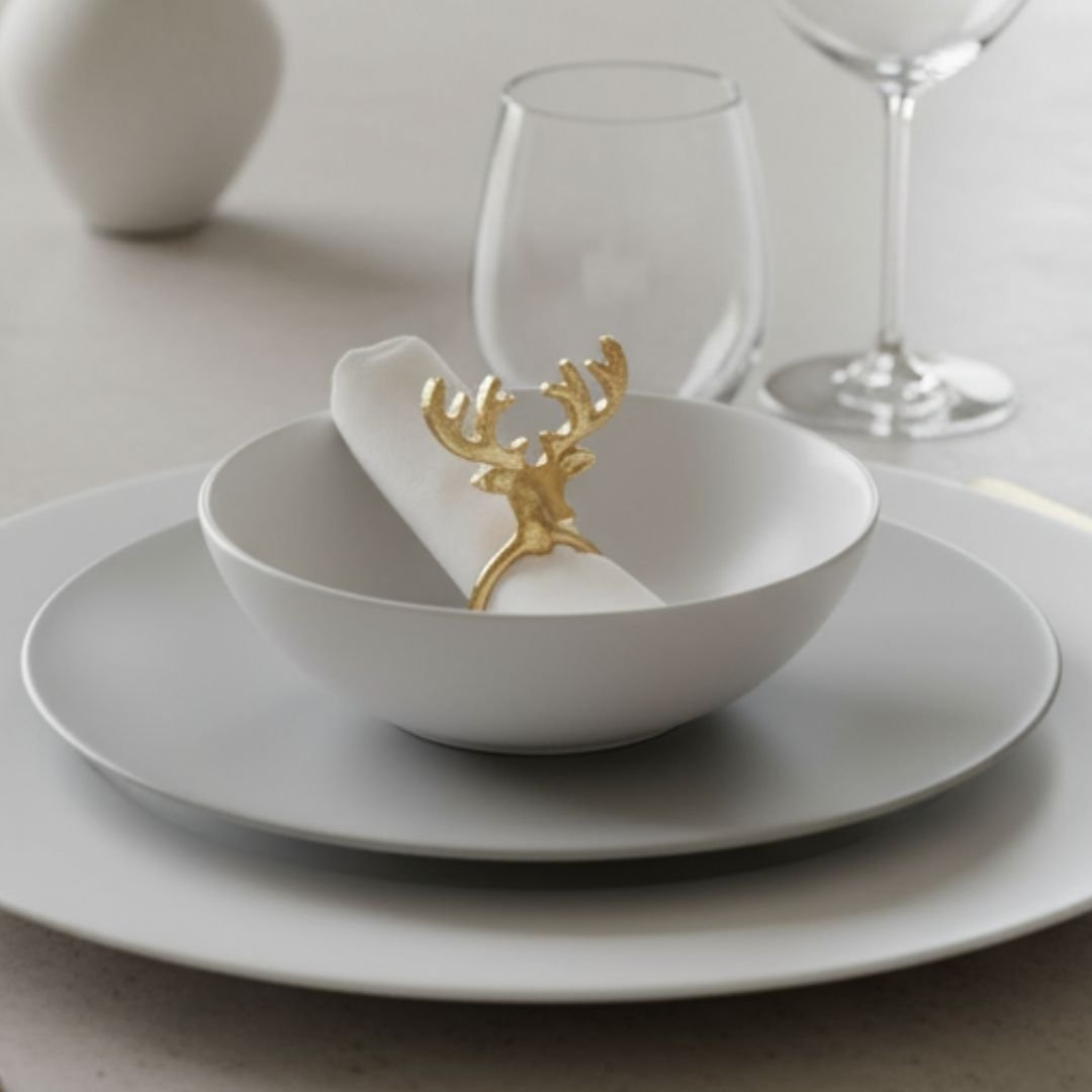 Christmas 'Hartwood' Napkin Ring - Gold