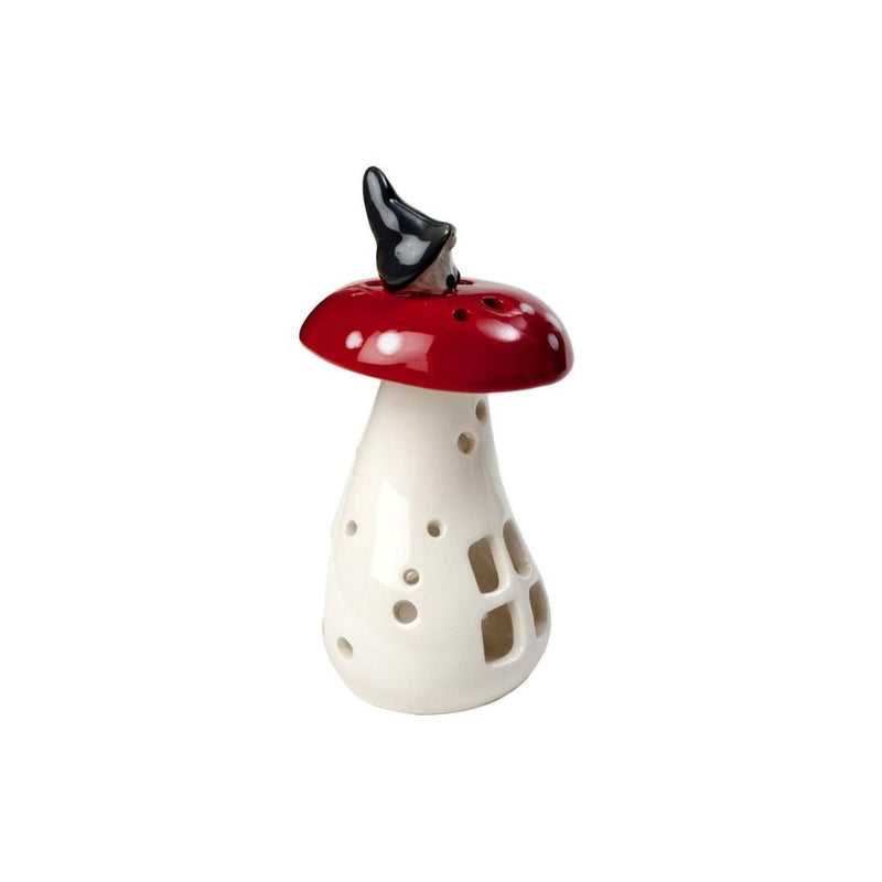 Christmas Lantern Mushroom With Gnome