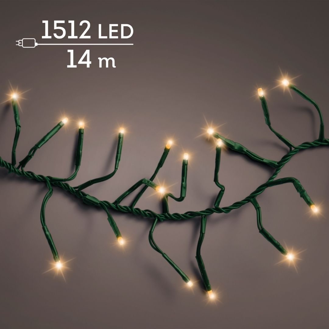 Christmas LED Cluster Lights Classic Warm 1512 LED