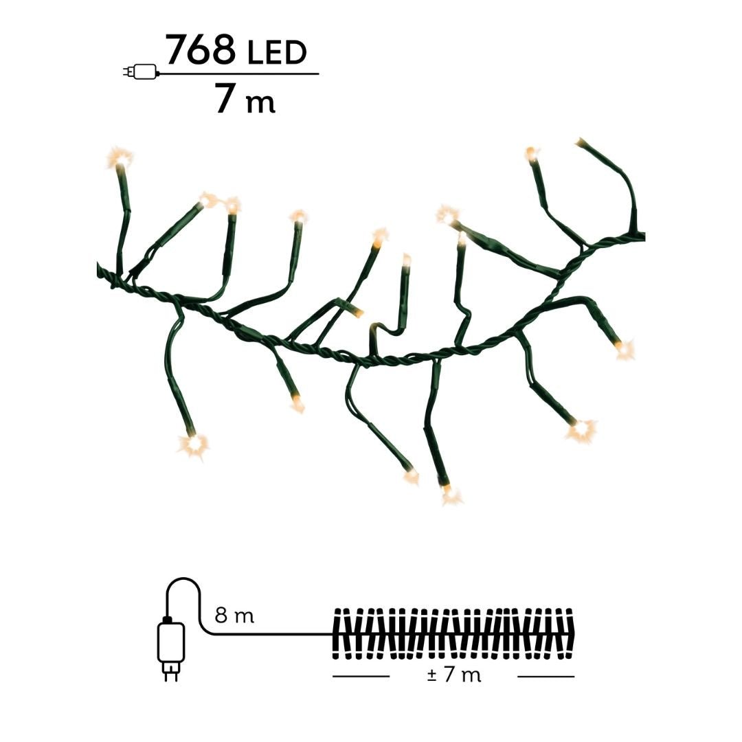 Christmas LED Cluster Lights Classic Warm 768 LED