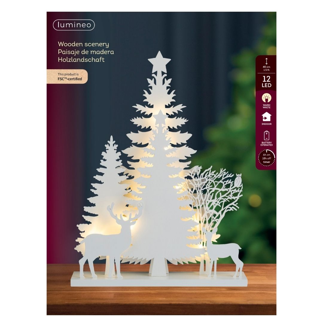 Christmas LED Winter Forest Scene