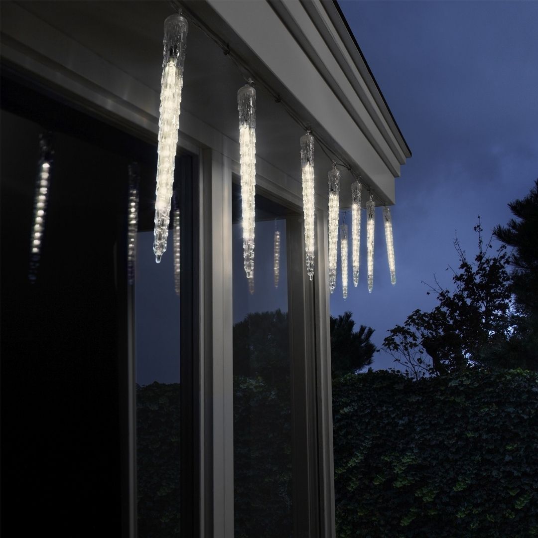 Icicle Christmas Lights 60 LED Warm White