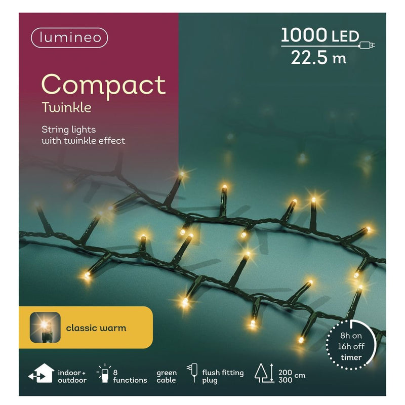 Christmas Lights 1000 LED - Compact, Classic Warm - Ideal for 6ft Tree