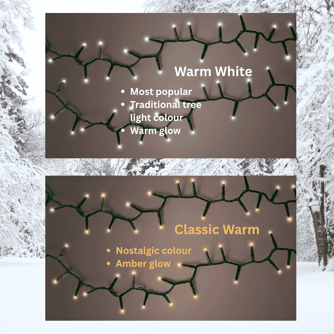 Christmas Lights 2000 LED - Compact, Warm White - Ideal for 8ft Tree