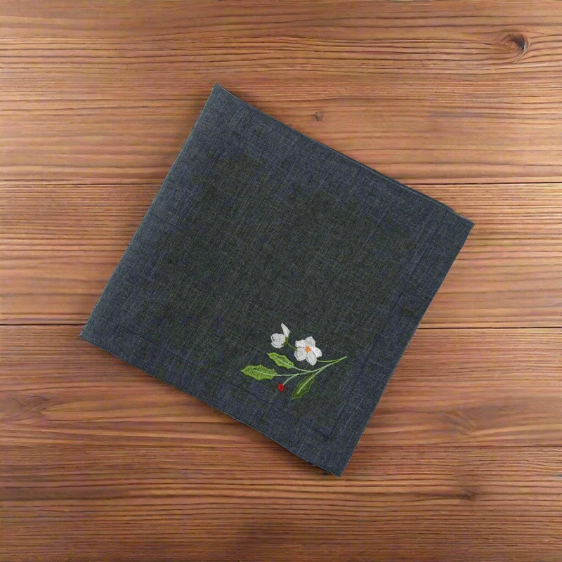 Christmas Napkins Botanical Berries - Pewter