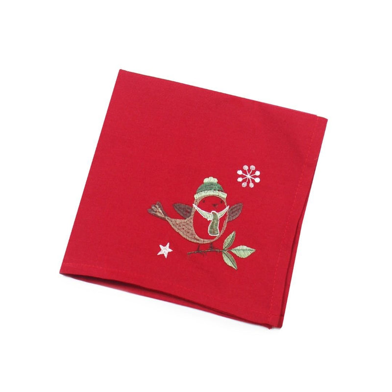 Christmas Napkins Chirpy Robin