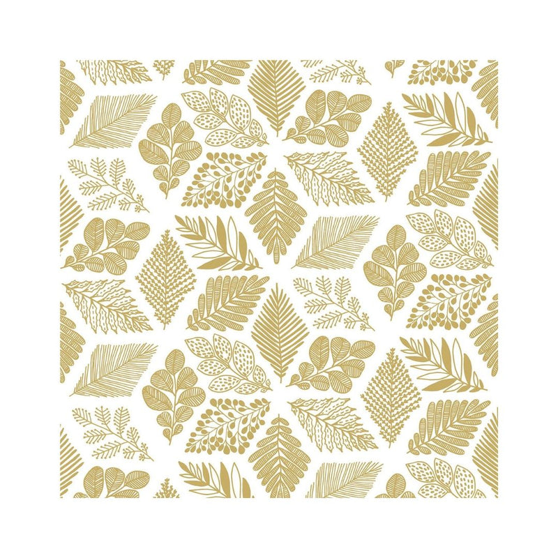 Christmas Paper Napkins Pure Leaves Gold