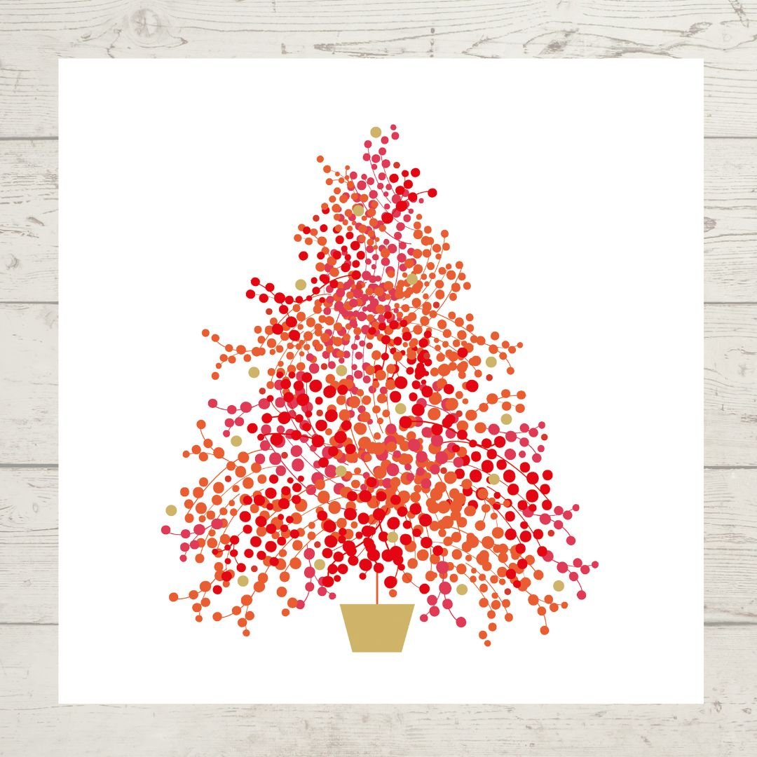 Christmas Paper Napkins Season Tree